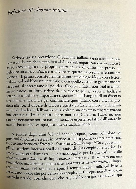 POLITICA INTERNAZIONALE. STORIA E TEORIA