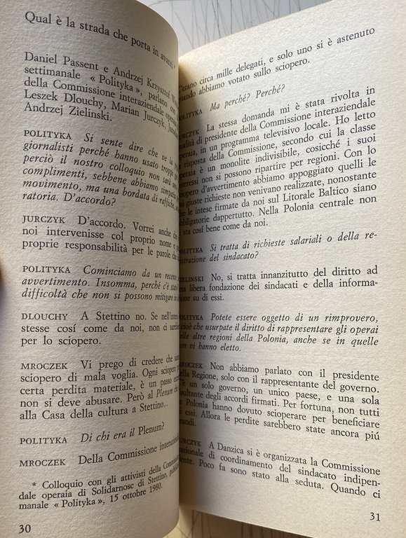 POLONIA '80. PARLANO I PROTAGONISTI