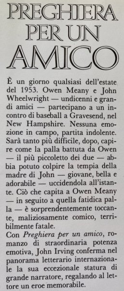 PREGHIERA PER UN AMICO