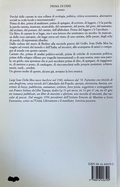 PRIMA DI DIRE CANTATE. DALLA CADUTA DEL MURO DI BERLINO …