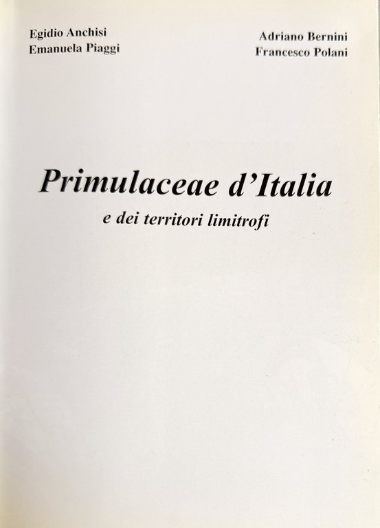 PRIMULACEAE D'ITALIA E DEI TERRITORI LIMITROFI | Immagine Gallery 8