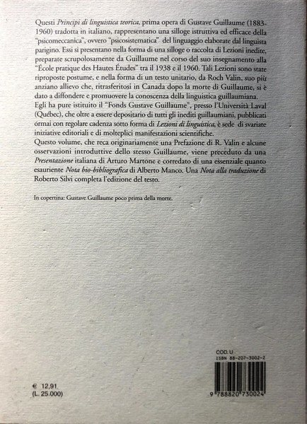 PRINCIPI DI LINGUISTICA TEORICA. RACCOLTA DI TESTI INEDITI SOTTO LA …