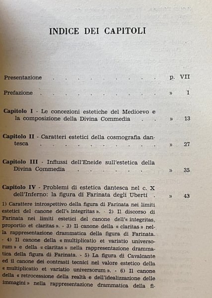 PROBLEMI DI ESTETICA DANTESCA. CONTRIBUTO CRITICO PER UNA NUOVA ESEGESI …