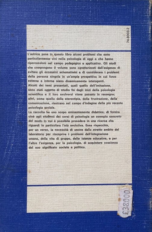 PROBLEMI DI PSICOLOGIA INFANTILE RICERCHE SPERIMENTALI (TERZA ED. AMPLIATA)