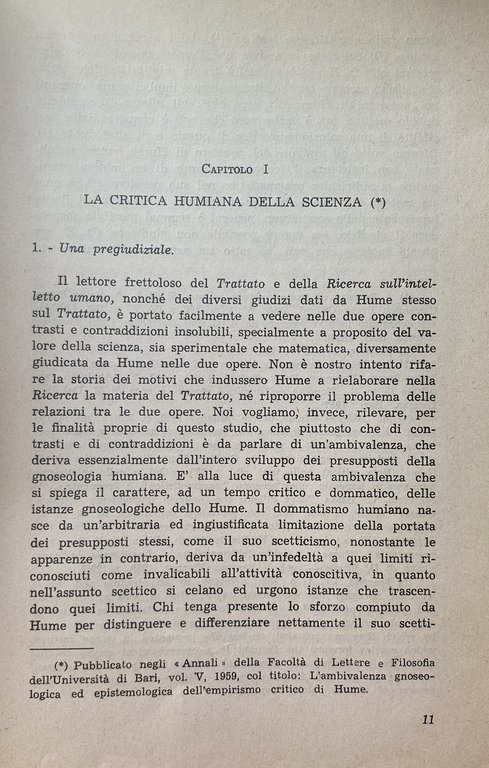 PROBLEMI EPISTEMOLOGICI. DA HUME ALL'ULTIMO WITTGENSTEIN