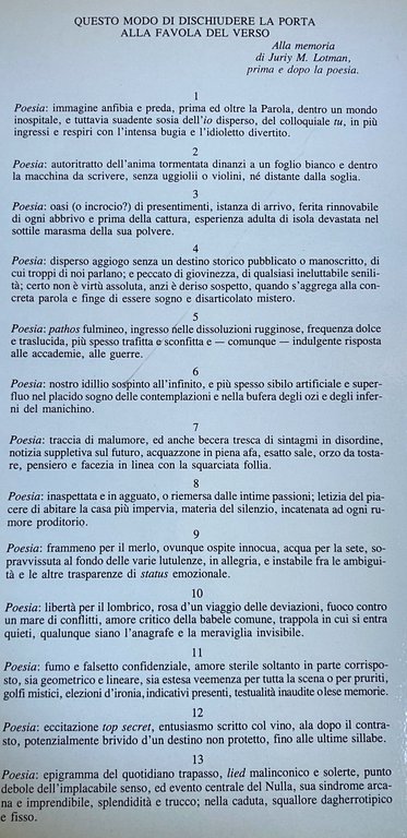 PROGETTO DI CURVA E DI VOLO. CENTO (E PIÙ) POETI …