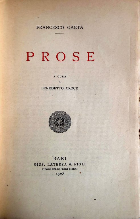 PROSE. A CURA DI BENEDETTO CROCE | Immagine Gallery 6