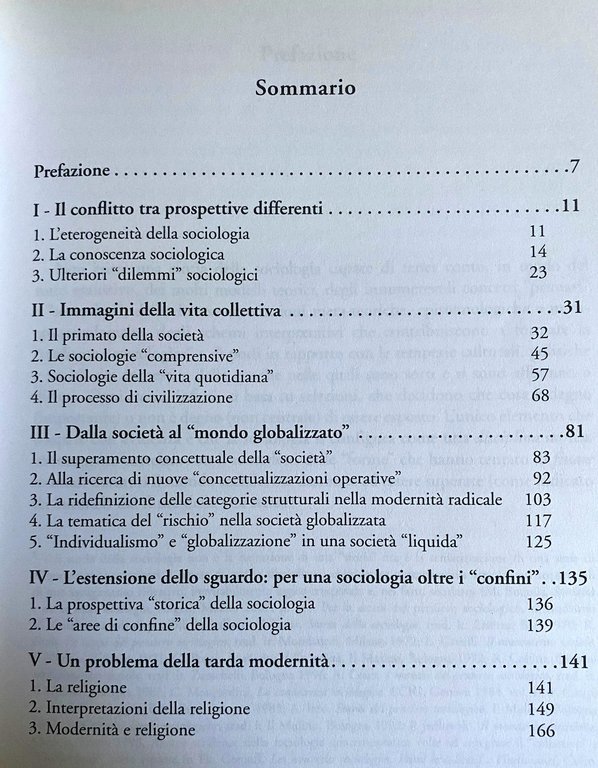 PROSPETTIVE SOCIOLOGICHE. TENDENZE DELLA SOCIOLOGIA CONTEMPORANEA