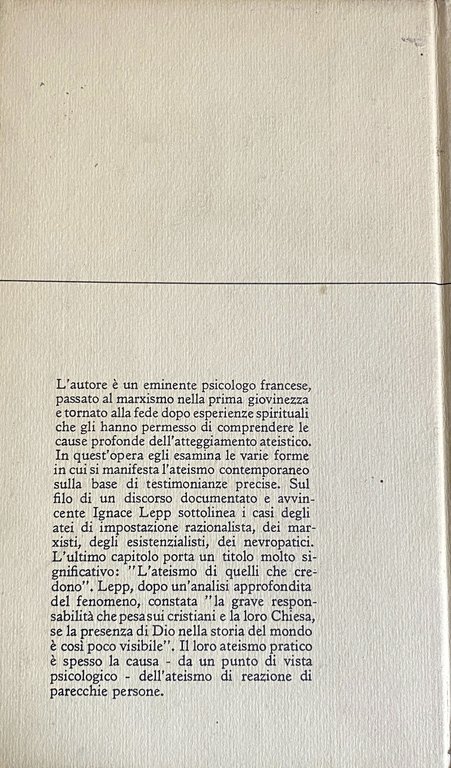 PSICANALISI DELL'ATEISMO MODERNO