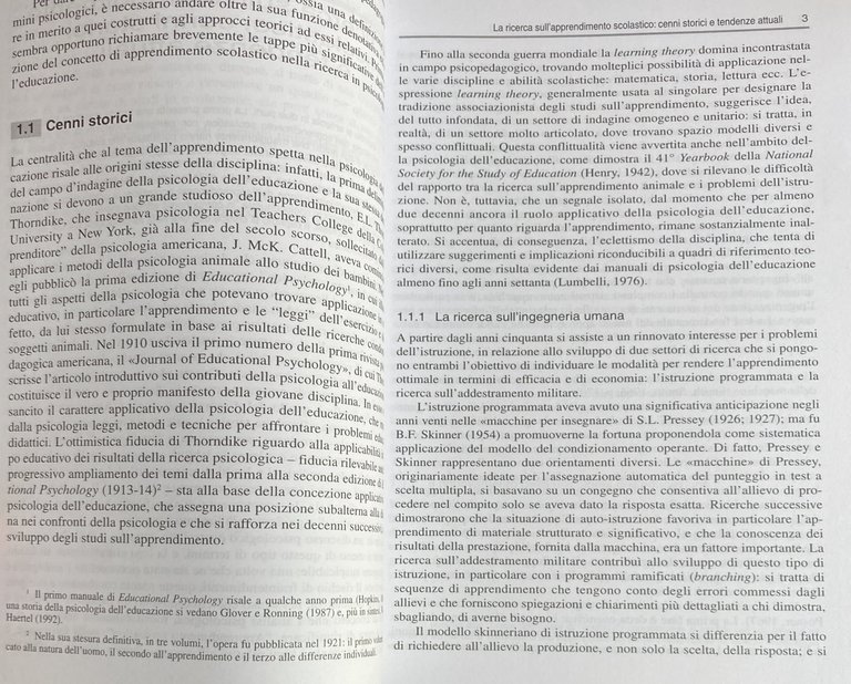 PSICOLOGIA DELL'APPRENDIMENTO SCOLASTICO. ASPETTI COGNITIVI E MOTIVAZIONALI