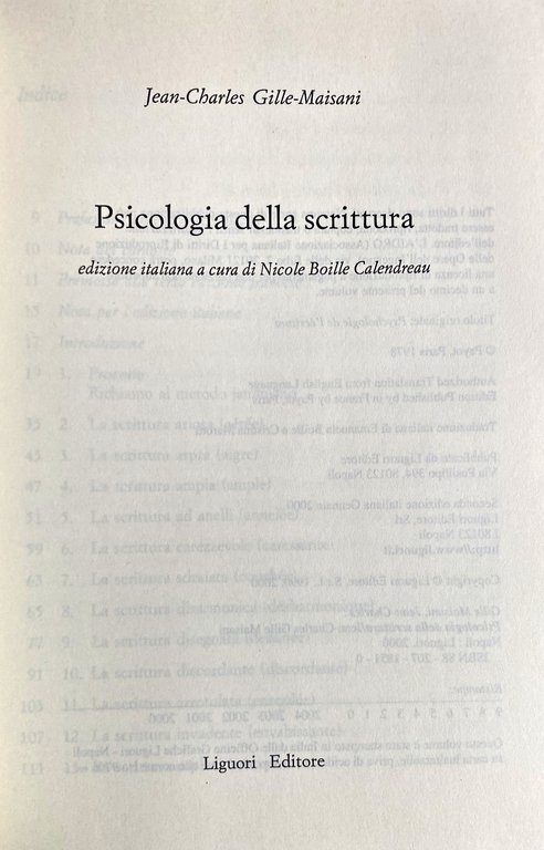 PSICOLOGIA DELLA SCRITTURA