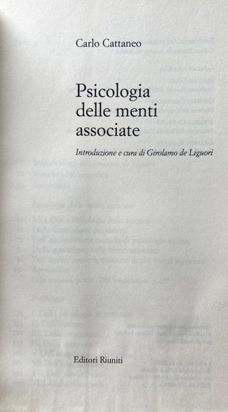 PSICOLOGIA DELLE MENTI ASSOCIATE