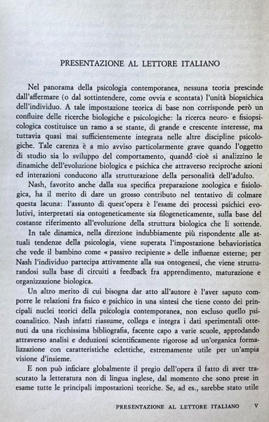 PSICOLOGIA DELLO SVILUPPO. UN APPROCCIO PSICOBIOLOGICO