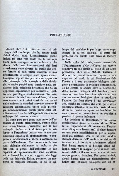 PSICOLOGIA DELLO SVILUPPO. UN APPROCCIO PSICOBIOLOGICO