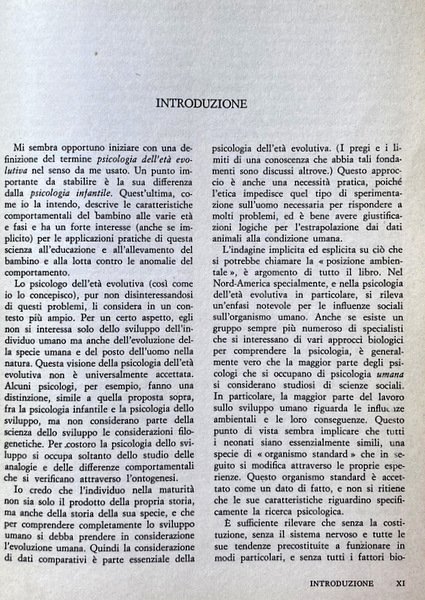 PSICOLOGIA DELLO SVILUPPO. UN APPROCCIO PSICOBIOLOGICO