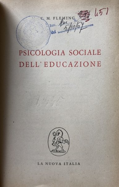 PSICOLOGIA SOCIALE DELLA EDUCAZIONE