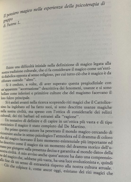 PSICOPATOLOGIA CULTURA E PENSIERO MAGICO