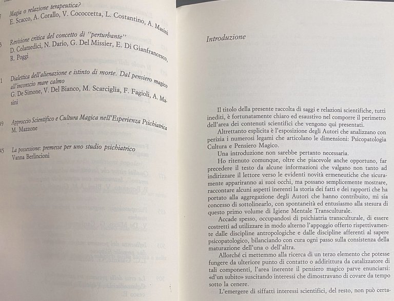 PSICOPATOLOGIA CULTURA E PENSIERO MAGICO