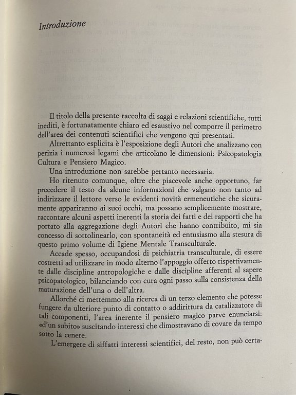 PSICOPATOLOGIA CULTURA E PENSIERO MAGICO