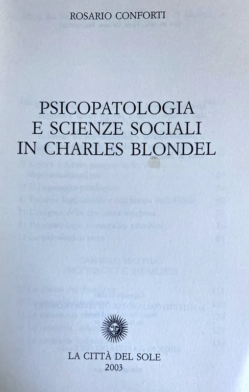 PSICOPATOLOGIA E SCIENZE SOCIALI IN CHARLES BLONDEL | Immagine Gallery 7