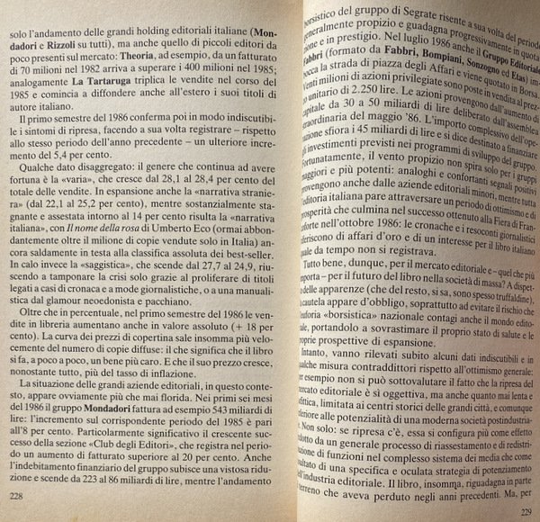 PUBBLICO 1987. PRODUZIONE LETTERARIA E MERCATO CULTURALE. A CURA DI …