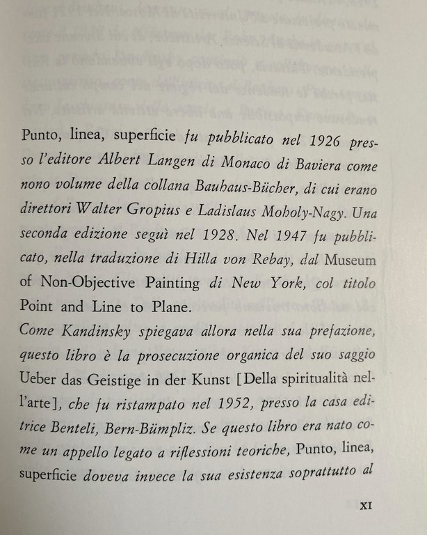 PUNTO, LINEA, SUPERFICIE. CONTRIBUTO ALL'ANALISI DEGLI ELEMENTI PITTORICI