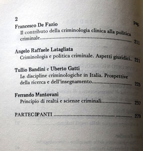 QUADERNI DI SCIENZE CRIMINALI. LA CRIMINOLOGIA ITALIANA. INSEGNAMENTO E RICERCA. …