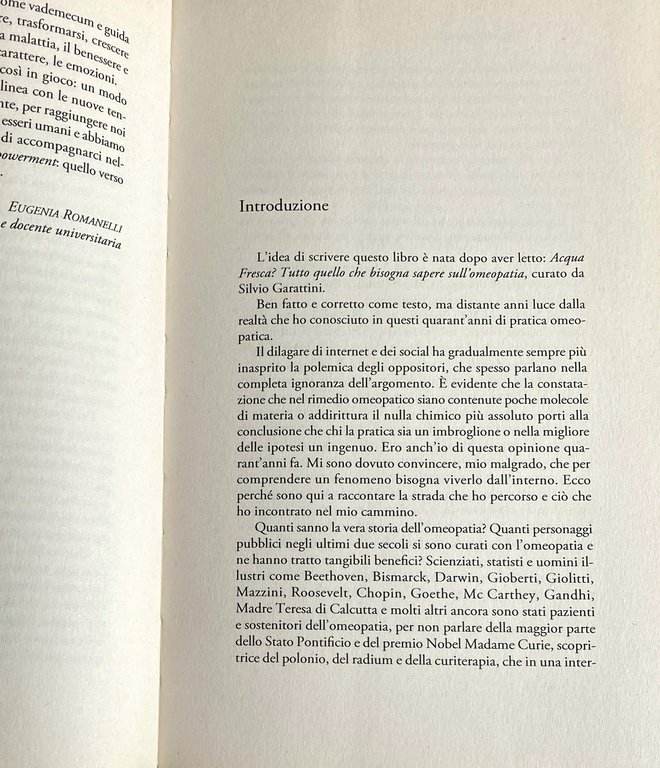 QUARANT'ANNI DI ACQUA FRESCA. UNA VITA NELL'OMEOPATIA