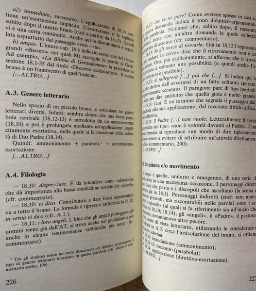 QUATTRO PER UNO. 4 X 1: UN UNICO BRANO BIBLICO …