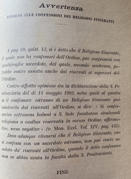 QUISTIONI TEOLOGICO-MORALI DI MATERIE RIGUARDANTI SPECIALMENTE I NOSTRI TEMPI