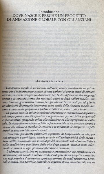 QUOTIDIANITÀ DELL'UTOPIA. VERSO UNA NUOVA FRONTIERA DELLA VITA DEGLI ANZIANI