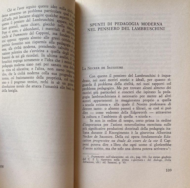 RAFFAELLO LAMBRUSCHINI E LA PEDAGOGIA ITALIANA DELL'OTTOCENTO