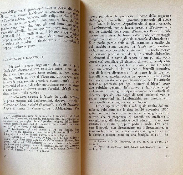 RAFFAELLO LAMBRUSCHINI E LA PEDAGOGIA ITALIANA DELL'OTTOCENTO