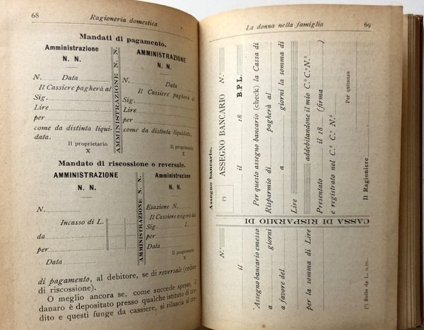 RAGIONERIA DOMESTICA: NOZIONI D'AMMINISTRAZIONE E RISCONTRO ECONOMICO, AD USO DELLE …