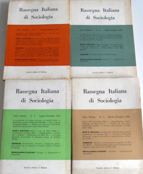 RASSEGNA ITALIANA DI SOCIOLOGIA. ANNO 7 (ANNATA COMPLETA)