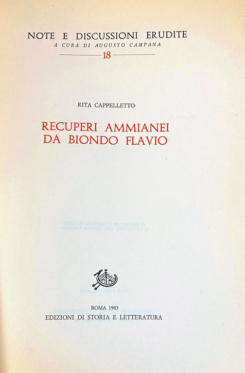 RECUPERI AMMIANEI DA BIONDO FLAVIO
