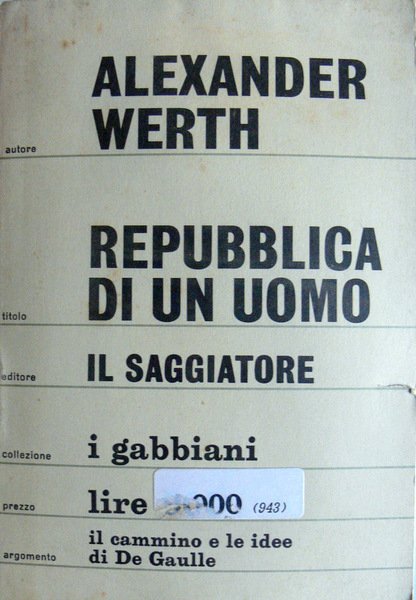 REPUBBLICA DI UN UOMO. IL CAMMINO E LE IDEE DI …