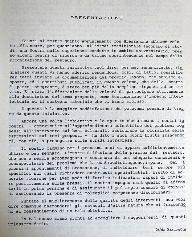 RESTAURO: LA RICERCA PROGETTUALE