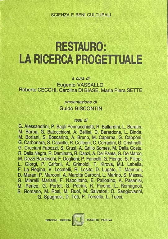 RESTAURO: LA RICERCA PROGETTUALE