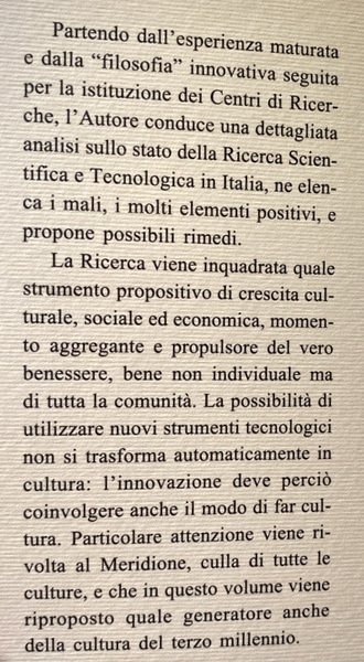 RICERCA SCIENTIFICA. STRATEGIE COMPETITIVE PER IL MEZZOGIORNO E L'ITALIA