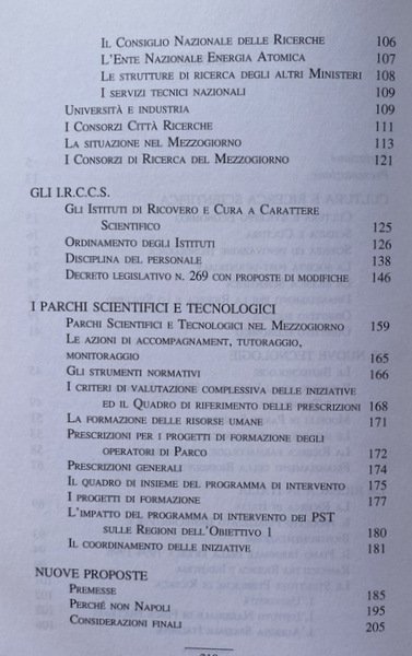 RICERCA SCIENTIFICA. STRATEGIE COMPETITIVE PER IL MEZZOGIORNO E L'ITALIA