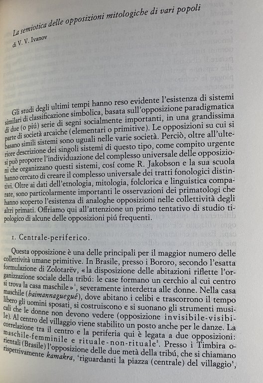 RICERCHE SEMIOTICHE. NUOVE TENDENZE DELLE SCIENZE UMANE NELL'URSS