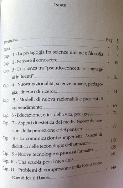 RICERCHE SUL PROBLEMA DELLA RAZIONALITÀ IN PEDAGOGIA