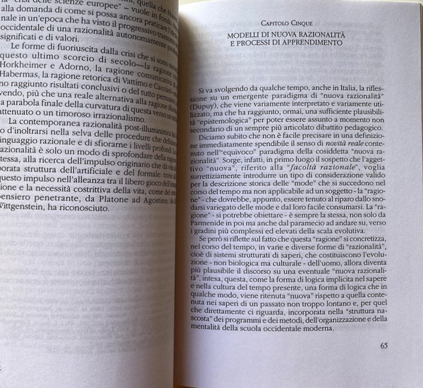RICERCHE SUL PROBLEMA DELLA RAZIONALITÀ IN PEDAGOGIA