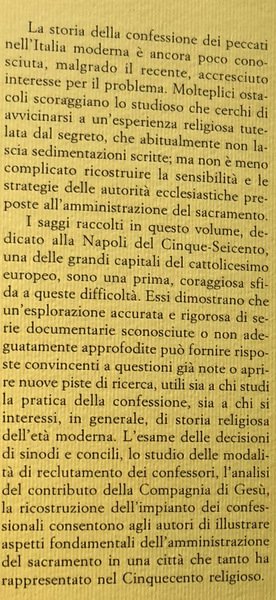 RICERCHE SULLA CONFESSIONE DEI PECCATI A NAPOLI TRA '500 E …