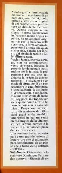 RICORDI DI UN MITTELEUROPEO ERRANTE. STORIE PRAGHESI