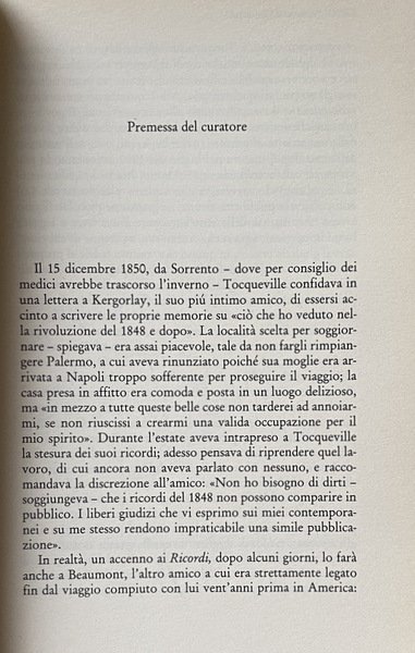 RICORDI. PREFAZIONE DI FERNAND BRAUDEL. A CURA DI CORRADO VIVANTI