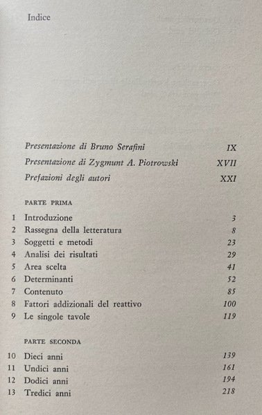 RISPOSTE AL TEST DI RORSCHACH: L'ADOLESCENTE. (VOLUME 2 SECONDO)