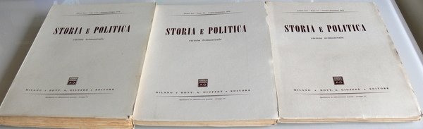 RIVISTA STORIA E POLITICA. ANNO XIV, 1975 (ANNATA COMPLETA). CONVEGNO …