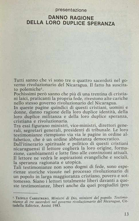 RIVOLUZIONARI PER IL VANGELO. TESTIMONIANZE DI QUINDICI CRISTIANI NEL GOVERNO …